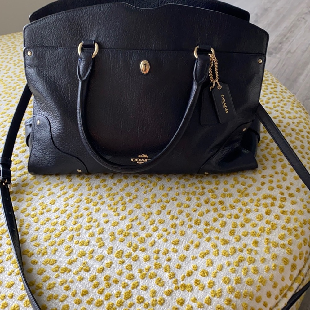 Navy coach purse